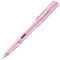 Lamy safari lightrose Füller - Füllhalter mit ergonomischem Griff & polierter Linkshänder-Stahlfeder (LH) in Strichbreite M – robuster ASA-Kunststoff - inkl. Tintenpatrone T 10 blau