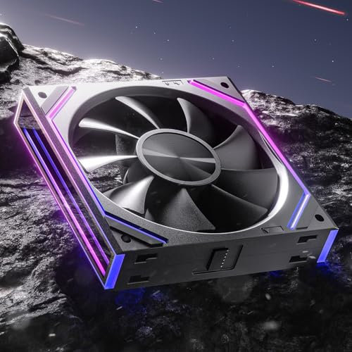 AsiaHorse DAWN RGB - Ventilador para PC (120 mm, con cadena de margarita, espejo infinito) [HDB] 71 CFM/1850 RPM/2.6MMH2O 4 pines PWN y 5 V 3 pines ARGB para Asus Aura ASRock GIGABYTE MSI