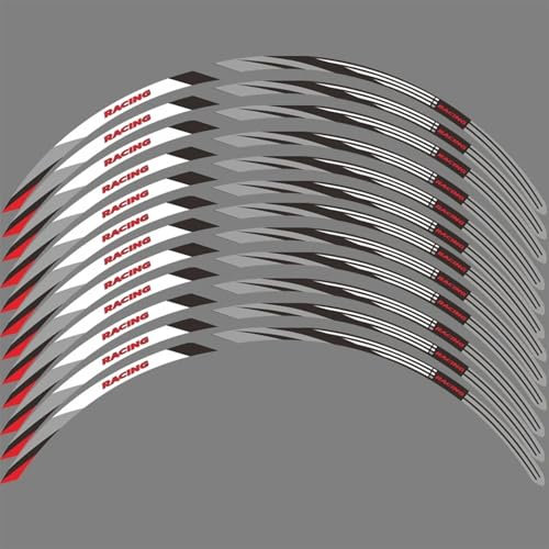 UJNHEQ Modische dekorative Aufkleber Motorradfelgen-Set 17 Zoll Radaufkleber Reflektierend Wasserdicht Für GTR 1400 Für GTR1400 1400GTR 2007-2017(Style 2)