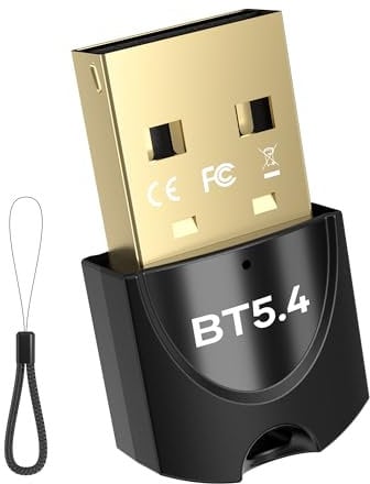 familaha Bluetooth 5.4 Adapter für PC, USB Bluetooth Dongle, Bluetooth Stick für Maus, Tastatur, Kopfhörer, Handy, Tablet, Controller, USB Bluetooth Adapter mit Windows 11/10/8.1/7