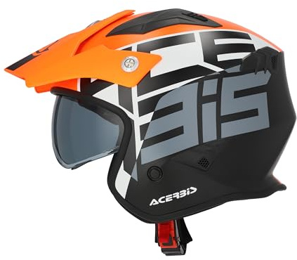 Acerbis Aria Graphic Jethelm, Neonorange/Schwarz, XL
