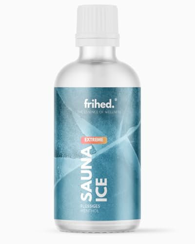 frihed.® Sauna Ice - Menthol Crystals in Liquid for All Sauna Types - Extremely Cold Sauna Fragrance - High-Quality Mint Oil - Liquid Menthol