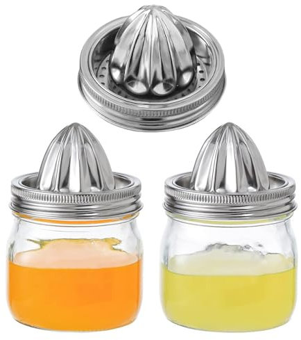 Lime Squeezer Stainless Steel Hand, Glass Lemon Juicer, Stainless Steel Mason Jar Lid(Glass jar not included)