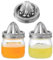 Lime Squeezer Stainless Steel Hand Juicer with Glass Mason Jars, Glass Lemon Juicer, Stainless Steel Mason Jar Lids