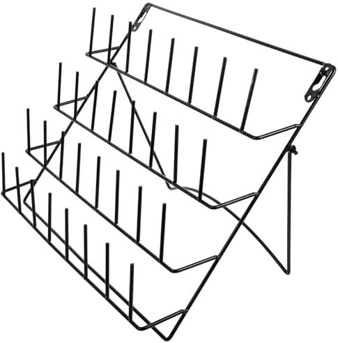 Alipis Lab Drying Rack Pegboard Wall-mounted Metal Storage Rack Hanging Organizer Basket for Laboratory Glassware and Tube Drying, Coffee Mug and Straw Storage Solution