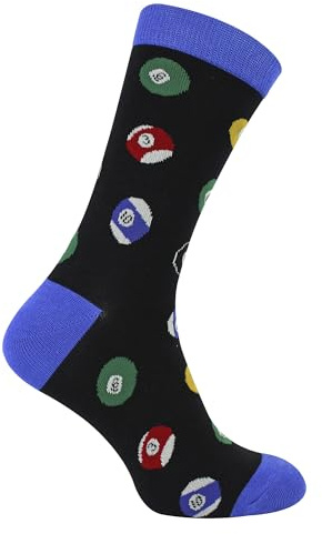 Mr Sparrow - Lustige Billardsocken Für Herren | Bambus Bunte Socken Mit Pool Billard Motiv | Geschenk Für Männer
