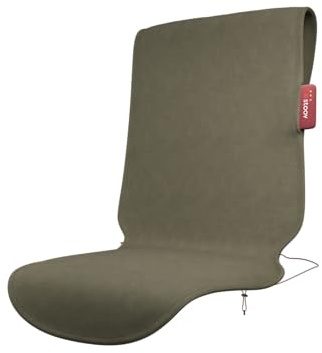 Stoov Heizdecke mit Abschaltautomatik - Kabellose Wärmedecke mit Flex Akku: 1,5 bis 3 Std. Wärme - Elektrische Heizmatte für Stuhl als Sitzauflage & Sitzheizung - Big Hug XL³ Canvas Grün