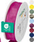 Halbach Seidenbänder Premium Geschenkband mit Drahtkante | Breite 25mm Länge 25m | Öko-Tex 100 zertifiziertes Schleifenband | Taftband Made in Germany, Farbe: pink