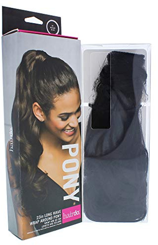 HairDo Wrap Umfang Pony Verlängerung, 23 Zoll Länge, R4 Braun Mitternacht