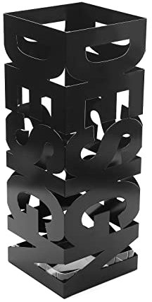 Versa Design Schirmständer für Eingang, Raum oder Halle, moderner Schirmhalter, Maßnahmen (H x L x B) 52 x 19 x 19 cm, Metall, Farbe: Schwarz