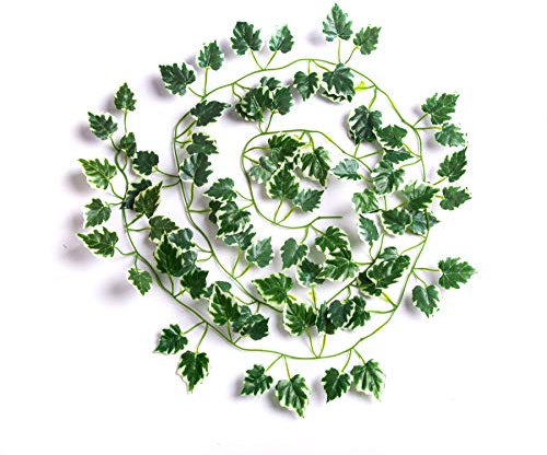 Best Artificial 200cm / 7ft Ivy Garland Hanging Vine String Plant (Variegated Grape - IL01)