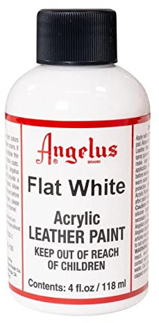 Angelus Brand Acrylic Leather Paint Waterproof 4oz - Flat White