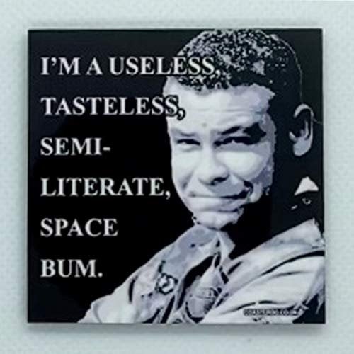 Useless Space Bum - Dave Lister from Red Dwarf - Fridge Magnet - Hardboard - 57mm x 57mm - Gloss Finish