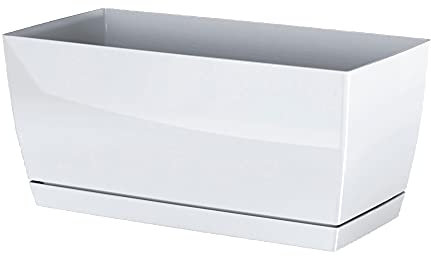 Jardinera de plastico Coubi Case P en color blanco 29 (largo) x 14,2 (ancho) x 13,6 (altura) cm