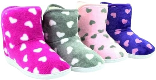 ShuCentre Slippers Womens Warm Indoor Slipper Boots Ladies Booties