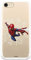 iPhone 7 Case - iPhone 8 - -iPhone SE 2020 Official Marvel Spiderman Spider Web Silhouette to Protect Your Mobile Phone Flexible Silicone Apple Case with Official Marvel License.