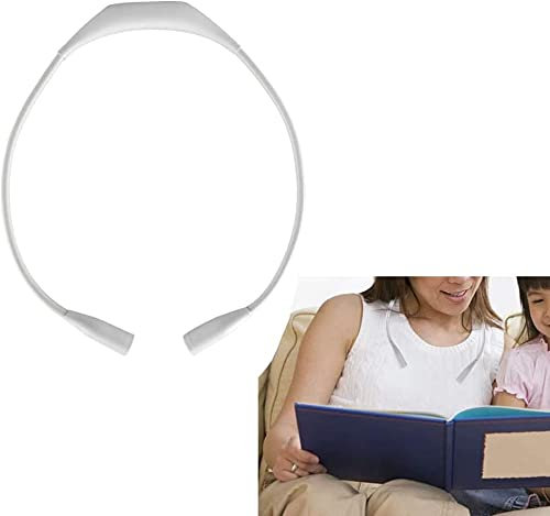 TINYOUTH Weiß Hals Buchlampe, 4 LEDS 1000mAh Wiederaufladbar led Leselampe Dimmbar mit 3 Lichtmodi, Handarbeitslampe für Buch Stricken Reparatur Nähen Handwerk Angeln