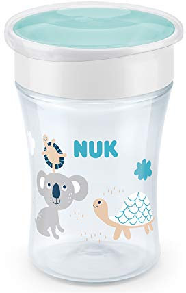 NUK Magic Cup Sippy Cup | 360° Anti-Spill Rim | 8+ Months | BPA-Free | 230 ml | Koala (Clear) | 1 Count