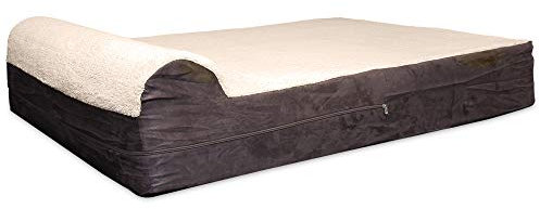 KOPEKS Ersatzbezug für Hundebett, Memory-Schaum, Plüsch, Braun, Größe XL