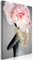 decomonkey Bilder Blumen 60x90 cm 1 Teilig Leinwandbilder Bild auf Leinwand Vlies Wandbild Kunstdruck Wanddeko Wand Wohnzimmer Wanddekoration Deko Pfingstrosen Frau