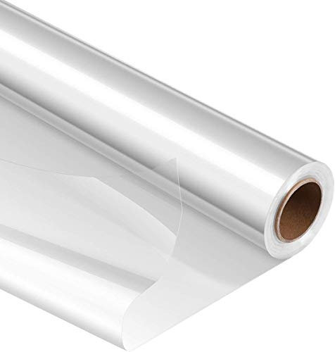 KAHEIGN Klares Cellophan Rolle GEFALTETE 80CM x 30M Zellophanfolie Transparent 3 Mil Dick Langfilm Geschenkpapier für Blumen Bastelkorb Packpapier