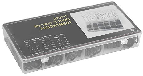 Raguso 279 Stück 18 Größen Gummi-o-Ring Sortiment mit Dichtung O-Ring Sanitärdichtungen Sortiment Hydraulik Dichtungssatz Sanitär