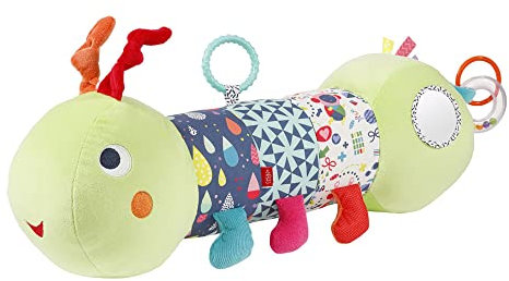 Fehn Krabbelrolle Raupe COLOR Friends – Baby Krabbelhilfe im lustigen Raupen Design - Babyspielzeug Krabbeltier mit Spielfunktionen - Krabbelspielzeug für Babys & Kleinkinder ab 0+ Monaten