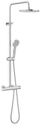 Roca Colonne de douche thermostatique télescopique modèle Victoria T-Plus, 59,5 x 25,4 x 117 cm, couleur métallique (référence : A5A2C18C00)