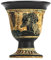 Pythagoras Tasse der Gerechtigkeit, pythagoreiische Messe, antiker griechischer Gott Dionysos, handbemalt, Keramik, nutzbar