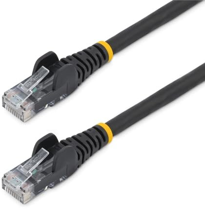 StarTech.com Câble Ethernet CAT6 10m - LSZH (Low Smoke Zero Halogen) - Cordon RJ45 UTP Anti-accrochage 10 GbE LAN - Câble Réseau Internet 650MHz 100W PoE - Noir - Snagless - 24AWG (N6LPATCH10MBK)