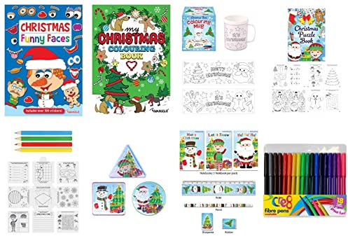 Anila's Complete Christmas Activity Gifts, Colouring Mugs, Letter to Santa, Puzzles, Mazes, Stickers, Stationery, Pencils & Activity Books. (Perfect for Ages 3-8)