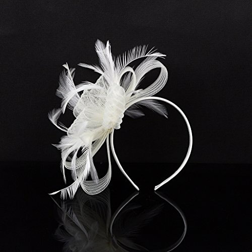 Fascinator Hüte Braut Schleier Kopfbedeckung Damen Mädchen Haar Clip Accessoire Cocktail Party Haarklammer Klassisch Elegant Kopfschmuck 20er Jahre Stirnband Feder Hochzeit Haarschmuck Kirche Tea