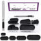 Swpeet S1798 20Pcs 1.16 inch 2.07 inch 1.79 inch 2.59 inch 3.54 inch Double-Sided Hole Oval Rubber Grommets with Craft Knife Assortment Kit, Synthetic Wire Protection for Auto Car Wire Cable Wire