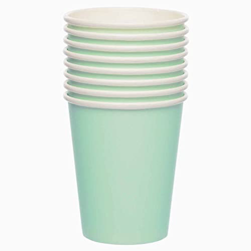 amscan- Gobelets en Papier écume de mer, 9915403-207-66, Vert Pastel