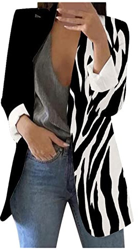 Blazer pour Femme éLéGante Veste - Grande Taille Blazer Classique Veste De Costume avec BoutonnièRe Veste Chic Femme Tailleur De Soiree Manteau Costume Automne Printemps
