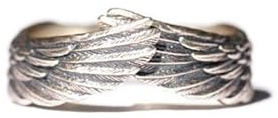 Vnook Engelsflügel Ring S925 Sterling Silber Paar Ringe | Für Männer und Frauen personalisierte kreative Geschenk