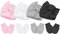 PONCEAU Neugeborenes Baby Mütze und Handschuhe Set Baumwolle Beanie Hut Unisex Mütze und Kratzfäustlinge für Kindergarten 0-6 Monate Baby Jungen Mädchen