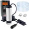 Fuel Transfer Pump,12V 51mm Water Pump Diesel Pump Oil Pump Portable Stainless Steel Fuel Pump Small Kerosene Pump and 3 Meter Hose for Vehicle Camper Truck Caravan Motorhome