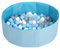 Petsona Piscine pour Chien À Balles Baignoire pour Chien Chat Animal, Bleu: Gris/Blanc/Transparent/Babyblue