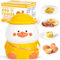 Garybank Cute Ceramic Microwave Egg Cooker,Egg Poacher & Maker,Holds Up to 4 Eggs,60 Sec Meals