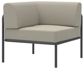 Mondo Viro Ecksofa aus Metall Miami mit Kissen, 80 x 80 cm, 64 h