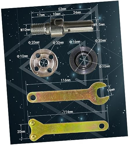 jojofuny 5pcs Electric Drill Accessories Drill Chuck Adapter for Angle Grinder Sanding Attachment Converter Cutting Tools