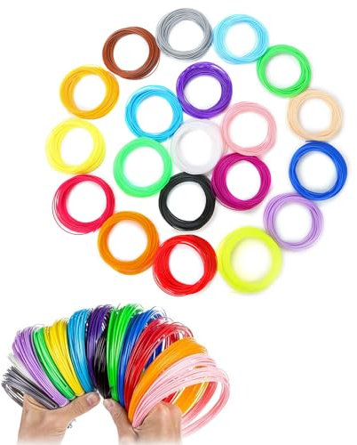3D Pen Filament PLA 10 Colours 5 m Each, 3D Pen PLA Filament 1.75 mm, 3D Drucker Stift, Hochpräzise und Sichere 3D Pen Filament Refills für Kinder, für ODRVM, Tecboss, Lovebay, 3D Drucker Stift