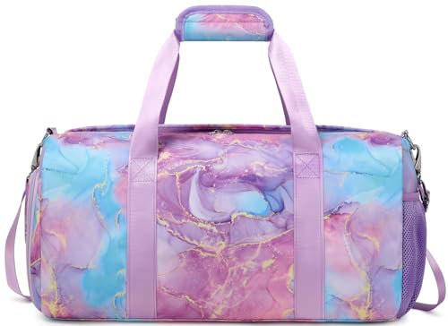 Reisetasche MädchenSporttasche Kinder MädchenSchwimmtasche Kinder Trainingstasche Damen mit Schuhfach und Nassfach
