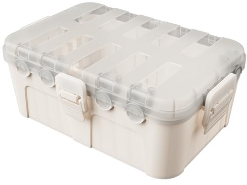 RESTMO Large Outdoor Electrical Box with Transparent Lid, IP54 Waterproof Box with Clear Cover, Weatherproof Extension Cord Cover for Photocell Light Sensor Timer, Power Strip, Outlet, Plug, White