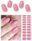 AutyaMee Semi Cured Gel Nail Strips (Dusty Rose), Cream Red, 20 Pcs Gel Nail Wraps, Stickers, UV Light Required, Salon Quality, Long Lasting