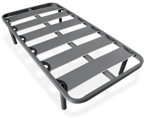 Homey Verstärkter Lattenrost mit Breiten Lamellen, geräuschhemmend, Struktur 40 x 30 mm, mit Schraubfüßen, stark und robust, 105 x 190 cm