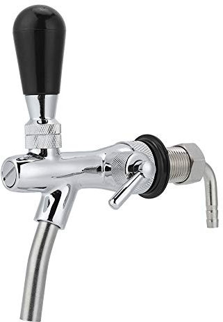 Verstellbarer Bierhahn-Wasserhahn, Fassbier-Wasserhahn-Controller aus Edelstahl, G5/8-Zoll-Gewinde, Verchromter Messing-Bierhahn, Bierfass-Zubehör