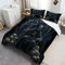 CozyRest Bettwäsche Sensenmann 135x200 cm 3 teilig Bettbezug Set mit Kissenbezüge, Totenkopf Bettwäsche-Sets Mikrofaser mit Reißverschluss Weich und Atmungsaktiv Bügelfrei