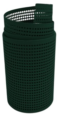 zaun|zu® Rille Sichtschutzstreifen GELOCHT | 30% Lochmuster | PP für Doppelstabmatten Sichtschutz Rolle | Polypropylen | Zaunblende | Made in Germany Grün 2,55m